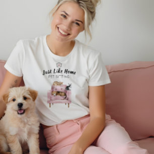 T-shirt En Tri-matière Accueil Animaux assis   Chien et chat dormant sur 