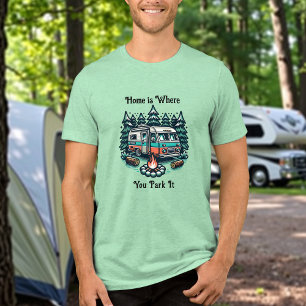 T-shirt En Tri-matière Accueil - Où vous le garez   Thème Camping