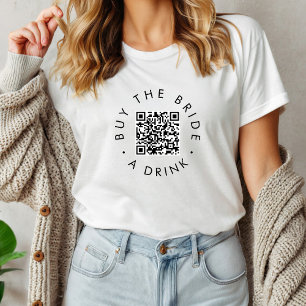 T-shirt En Tri-matière Acheter Chic à la mariée un verre Enterrement de v
