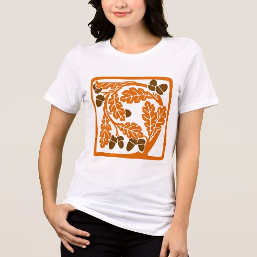 T-shirt En Tri-matière Acornes Art nouveau et chêne Feuilles (Recto)
