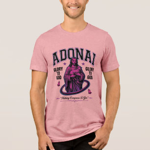 T-shirt En Tri-matière Adonai Gloire à Dieu Vintage Christian Vector Desi