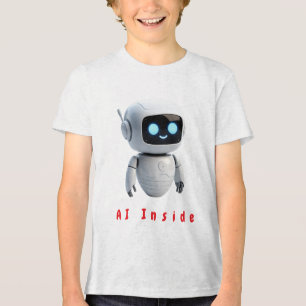 T-shirt En Tri-matière Adorable Chibi Robot Spatial Compagnon - Minimalis