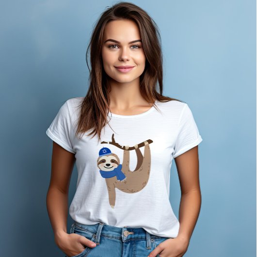 T-shirt En Tri-matière Adorable Hanoukka Sloth