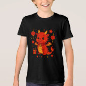 T-shirt En Tri-matière Adorable Lucky Dragon – Kawaii Prosperity Lanterns (Recto)