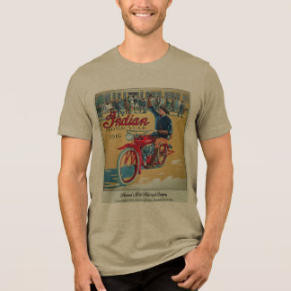 T-shirt En Tri-matière Affiche de moto vintage colorée