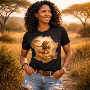T-shirt En Tri-matière Afrique Sans Excuse. Guépard Fierté de l'Afrique