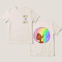 afro arc-en-ciel LGBTQ l'amour est l'amour fierté