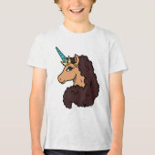 T-shirt En Tri-matière Afro Unicorn | Divin (Recto)