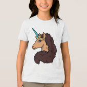 T-shirt En Tri-matière Afro Unicorn | Divin (Recto)