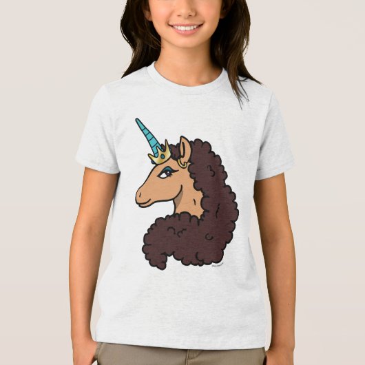 T-shirt En Tri-matière Afro Unicorn | Divin (Recto)