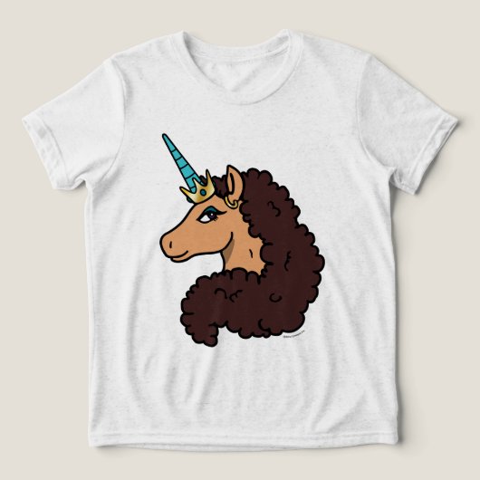 T-shirt En Tri-matière Afro Unicorn | Divin (Design Recto)
