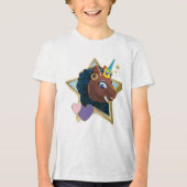 T-shirt En Tri-matière Afro Unicorn étoile magique (Recto)