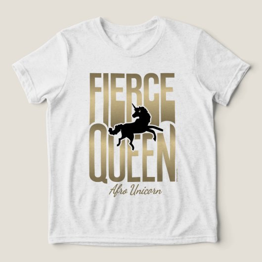 T-shirt En Tri-matière Afro Unicorn Fierce Queen (Design Recto)