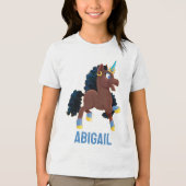 T-shirt En Tri-matière Afro Unicorn | La magie (Recto)