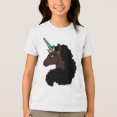 T-shirt En Tri-matière Afro Unicorn | Magique (Recto)