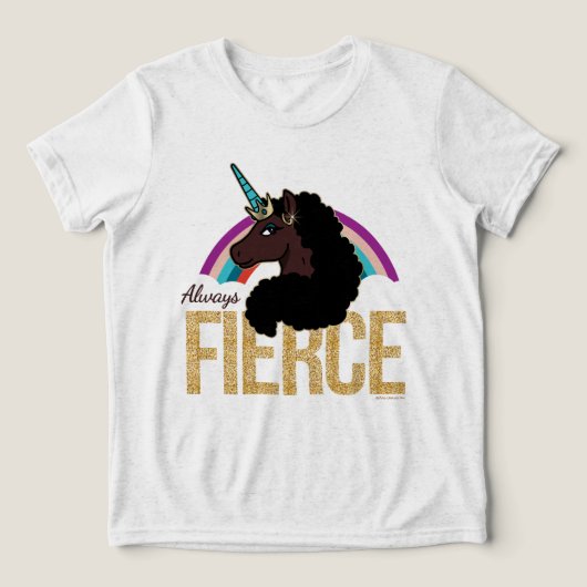 T-shirt En Tri-matière Afro Unicorn | Magique - Toujours fière (Design Recto)