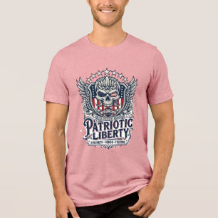 T-shirt En Tri-matière Aigle Tactique Patriotique Crâne Inspiré Militaire