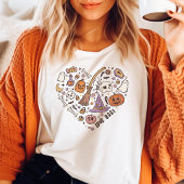 T-shirt En Tri-matière Aimez Boo ! Coeur d'Halloween rétro