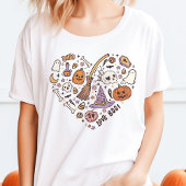 T-shirt En Tri-matière Aimez Boo ! Coeur d'Halloween rétro