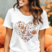 T-shirt En Tri-matière Aimez Boo ! Coeur d'Halloween rétro