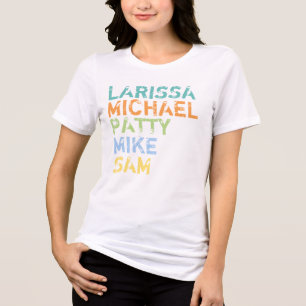 T-shirt En Tri-matière ajouter des noms de famille de couleurs typographi