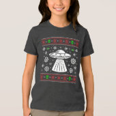 T-SHIRT EN TRI-MATIÈRE ALIEN UFO UGLY XMAS SWEATER CHRISTMAS (Recto)