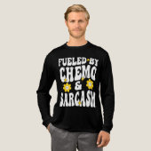 T-shirt En Tri-matière Alimenté par Chemo et Sarcasm drôle Chimiothérapie (Recto complet)