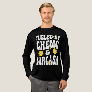 T-shirt En Tri-matière Alimenté par Chemo et Sarcasm drôle Chimiothérapie