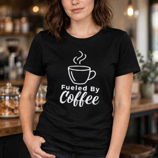 T-shirt En Tri-matière Alimenté Par Le Café Drôle Amateur De Caféine