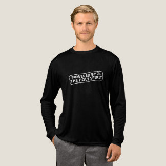 T-shirt En Tri-matière Alimenté par le Saint-Esprit (carré) blanc