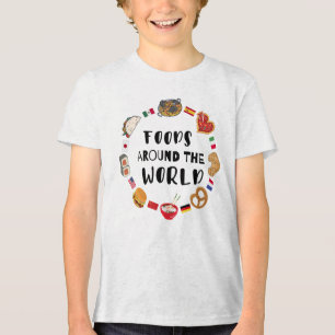 T-shirt En Tri-matière Aliments dans le monde