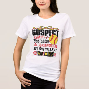 T-shirt En Tri-matière Allégations suspectes Softball