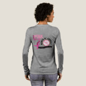 T-shirt En Tri-matière "Allez avec le rose" Dames Long Sleeve (Verso complet)