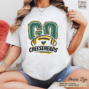 T-shirt En Tri-matière Allez Cheeseheads Fan de Football Vert Jaune Perso