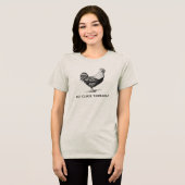T-SHIRT  EN TRI-MATIÈRE ALLEZ-VOUS VOUS ACCROCHER (Recto plein)
