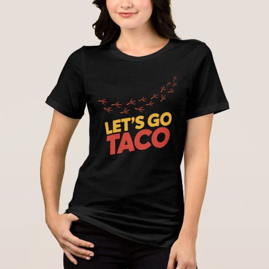 T-shirt En Tri-matière Allons voir TACO Empreintes de poulet (Recto)