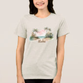 T-shirt En Tri-matière Aloha Plage tropicale Palmiers (Recto)