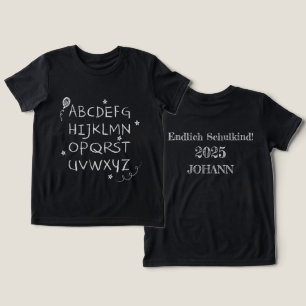 T-shirt En Tri-matière Alphabet étoiles blanc - tableau craie Rentree s