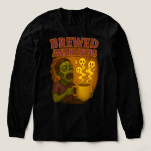 T-shirt En Tri-matière Amateurs de café Halloween Zombie éveil brassé