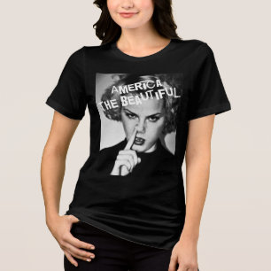 T-shirt En Tri-matière America the Beautiful par FpArt Black T-Shirt