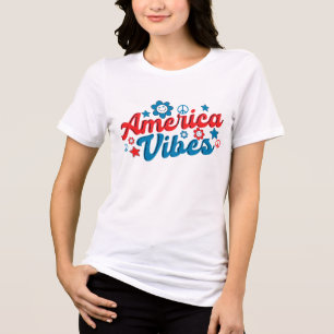 T-shirt En Tri-matière AMERICA VIBES Typographie rétro Super