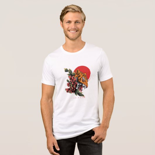 T-shirt En Tri-matière American Life - T-shirt Tiger & Peony Sun (Recto plein)