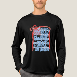 T-shirt En Tri-matière Amérique Dieu a partagé sa grâce sur toi