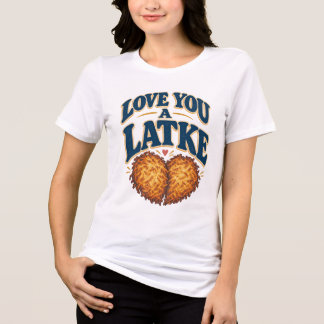 T-shirt En Tri-matière Amour à la Latke Drôle de Cœur de Pancake de Hanuk
