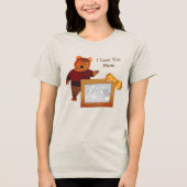 T-shirt En Tri-matière Amour Maman Photo personnalisée Cute Bear (Recto)
