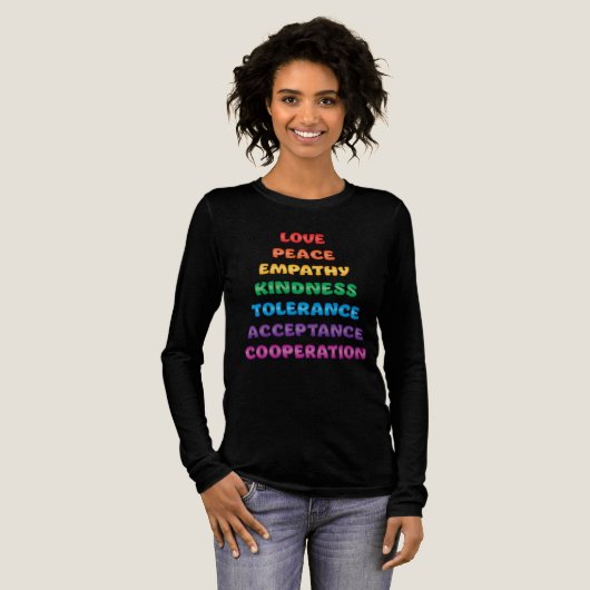T-shirt En Tri-matière Amour, paix... (Recto complet)