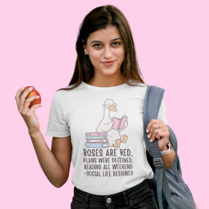T-shirt En Tri-matière Amoureux de la lecture tout le week-end Livre drôl