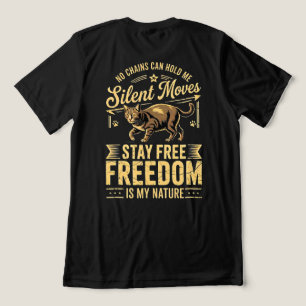 T-shirt En Tri-matière Amoureux des chats Féroce Liberté Tigré