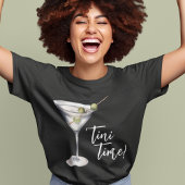 T-shirt En Tri-matière Amusant Bar Humour 'Tini Time Martini Cocktail