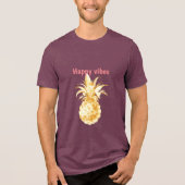 T-shirt En Tri-matière Ananas Tropical Gold Happy Vibes (Recto)